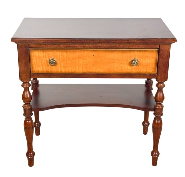 Federal Style Inlaid Mahogany Demilune Console (1 of 7)