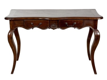 Louis XV Style Carved Reclaimed Wood Ladies Desk