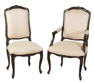10 Queen Ann Style Carved Dining Chairs