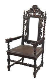 Antique Hand Carved Arm Chair