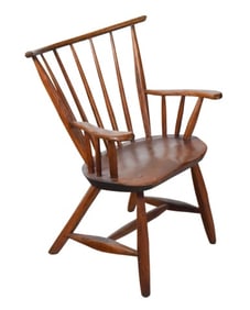 Antique Carved Farm House Style Arm Chair