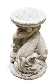 Signed Dolphin Architectural Salvage Pedestal