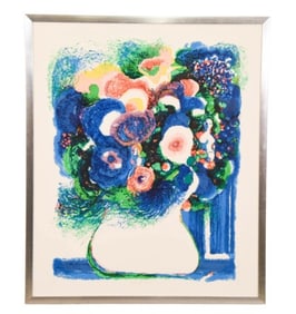 Ronald Julius Christensen Signed Serigraph Flowers