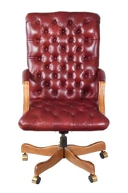 Vintage Chesterfield Style High Back Office Chair