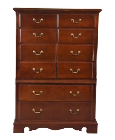 Thomasville Impressions Tall Mahogany Dresser: Thomasville Impressions Tall Mahogany Dresser.Measures 58 inches x 40 inches x 18 inches.