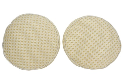 Pair Custom Made Lattice Pattern Throw Pillows