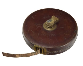 Treble England Tape Measure Leather Covered Case