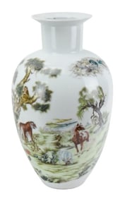 Chinese Porcelain Hand Painted Horoscope Jar