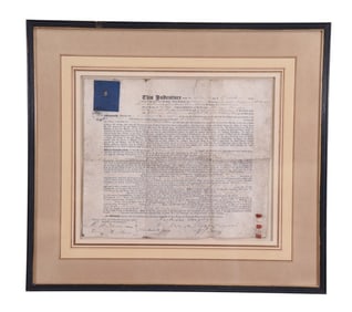 1813 Apprentice Indenture Mounted & Framed