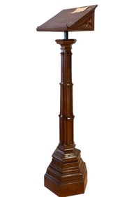 Antique Gothic Revival Hand Carved Lectern