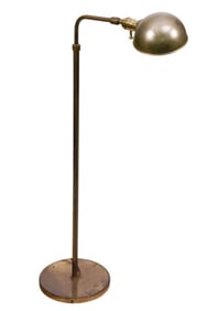 Antique Refurbished Brass Library Standing Lamp