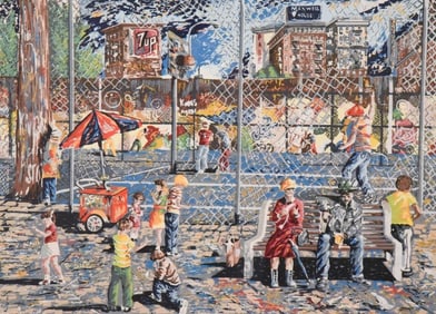 George Searing Signed Serigraph City Street