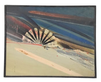 Signed 1967 Abstract Oil Painting