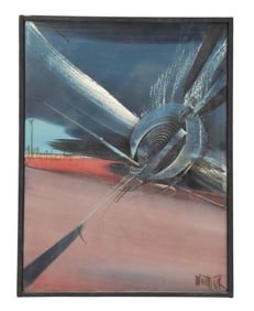 Signed 1967 Abstract Oil Painting