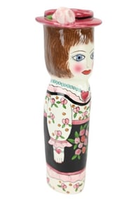 Susan Paley Porcelain Hand Painted Vase Jamie