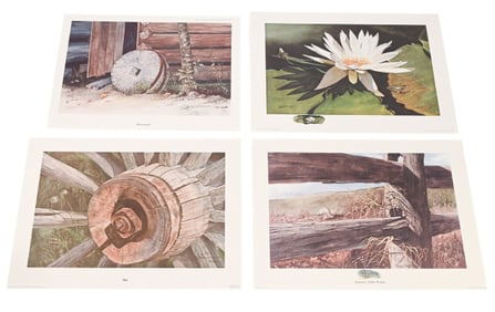 4 Robert Long Signed Numbered Prints Barn Scenes