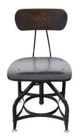 Vintage Toledo Wood and Metal Drafting Chair