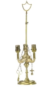 Antique French Bouillotte Converted Table Lamp