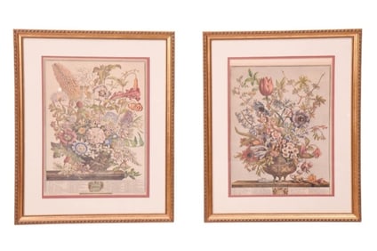 2 Vintage Robert Furber February & August Prints