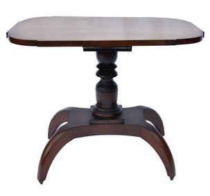 Antique Mahogany Tilt Top Pedestal Table