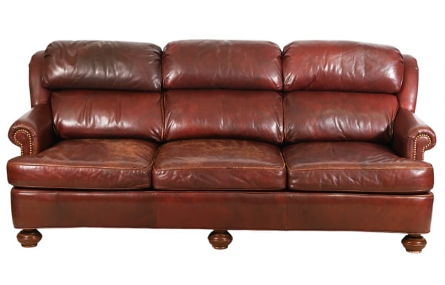 Late 20th Century Leather Craft Sofa (1 of 10)