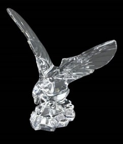 Vintage Val St. Lambert Crystal Eagle Statue