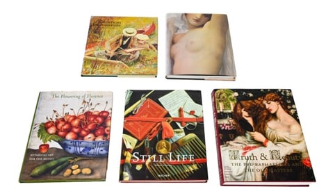 5 Hard Cover Coffee Table Art  Books by Genre