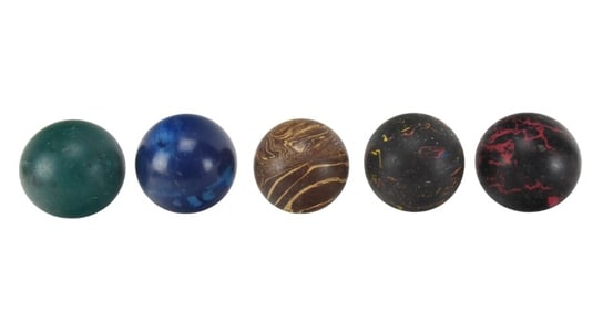 5 Vintage Duck Pin Bowling Balls