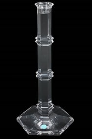 Tiffany & Co Crystal Column Form Candle Stick