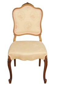French Provencal Carved & Upholstered Chair