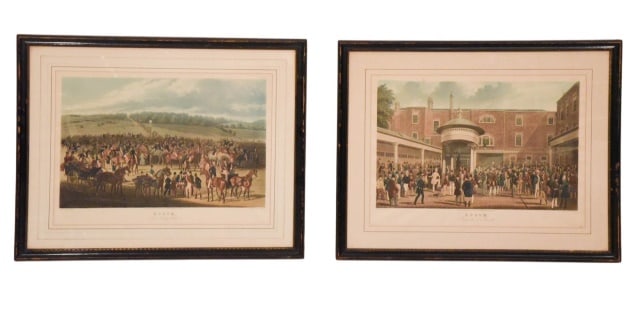 2 Antique 19th C Pollard/Hunt Engravings of Epsom (1 of 10)