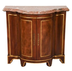 Federal Style Demilune Marble Top Sideboard