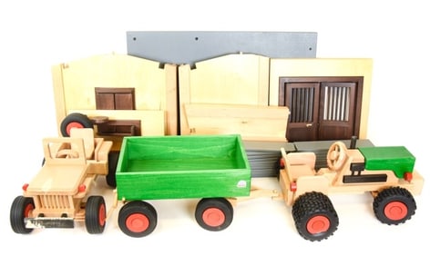 FAO Schwartz German Hand Made Wooden Farm Set