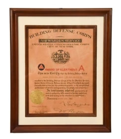 Building Defense Corps Air Warden Service 1943