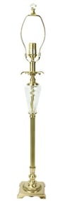 Bombay Company Brass & Glass Candlestick Lamp