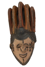 Antique African Igbo Ceremonial Mask Tribal Art