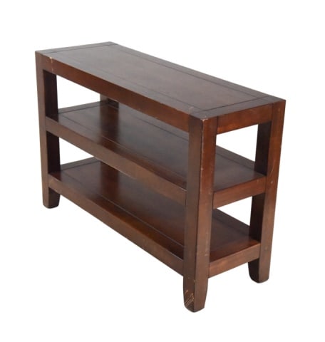 Mission Style Solid 3 Tier Console Table - 7