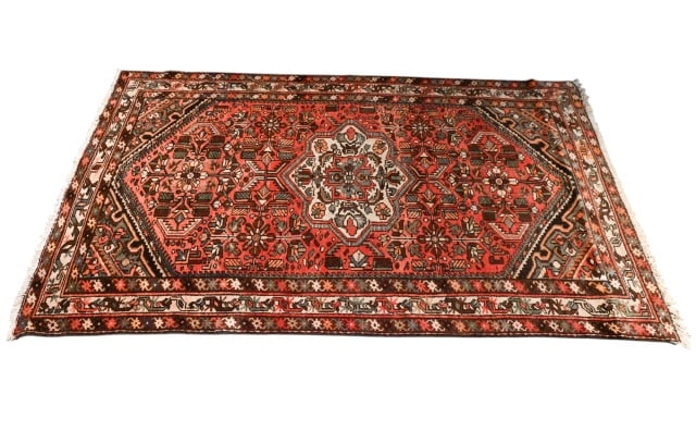 Antique Wool Heriz Carpet: Antique Wool Heriz CarpetMeasures 56 inches x 87 inches.
