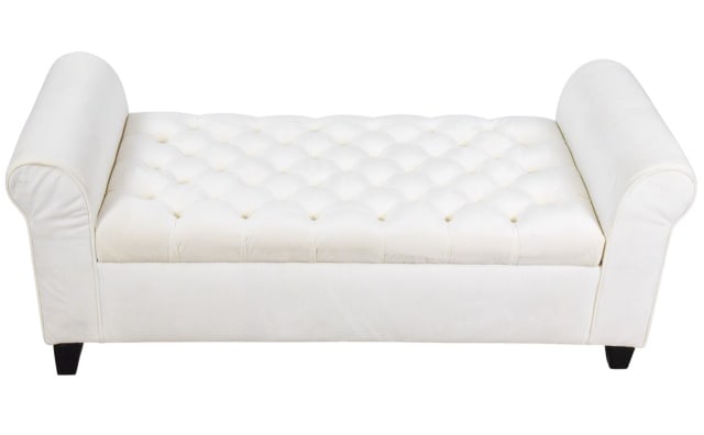 Modern Custom Tufted Upholstered Storage Bench (1 of 8)