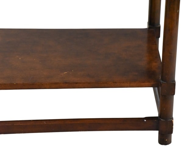 Vintage Solid Wood Two Tier Console Table - 2