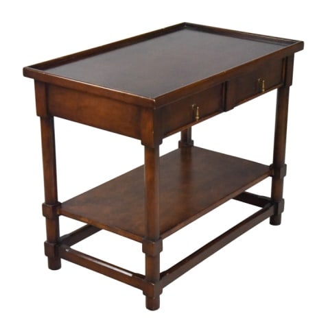 Vintage Solid Wood Two Tier Console Table - 5