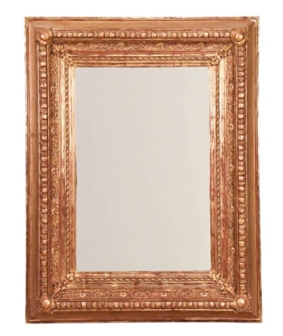 Large Antique Gilt Beveled Floor Mirror (1 of 14)