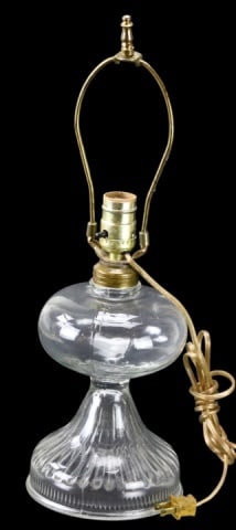 Victorian Converted Pressed Glass Table Lamp - 2