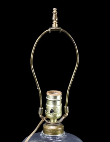 Victorian Converted Pressed Glass Table Lamp - 4