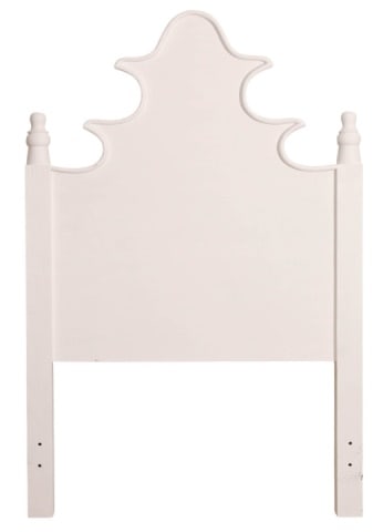 Custom Made Hand Carved White Painted Headboard: Custom Made Hand Carved White Painted Headboard .Measures 60 inches x 39 inches x 3 inches.