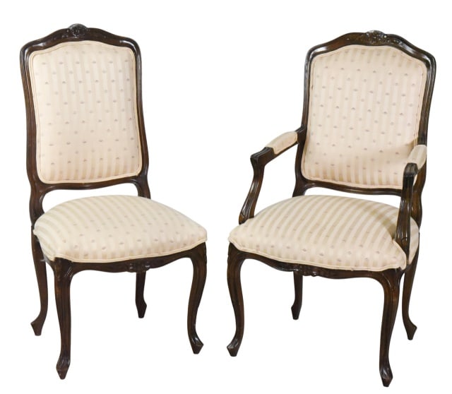 10 Queen Ann Style Carved Dining Chairs (1 of 16)