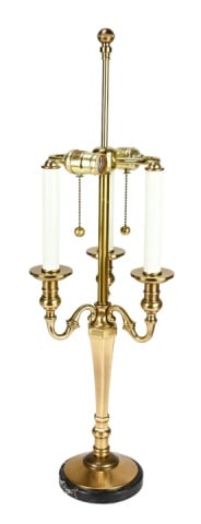 Frederick Cooper Brass & Marble Bouillette Lamp (1 of 7)