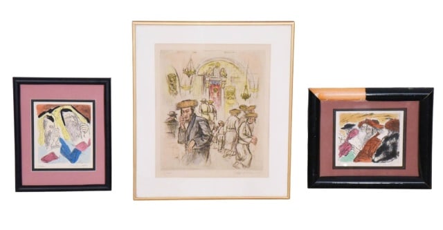 3 Ira Moskowitz Signed Engravings Rabbi Portraits (1 of 10)