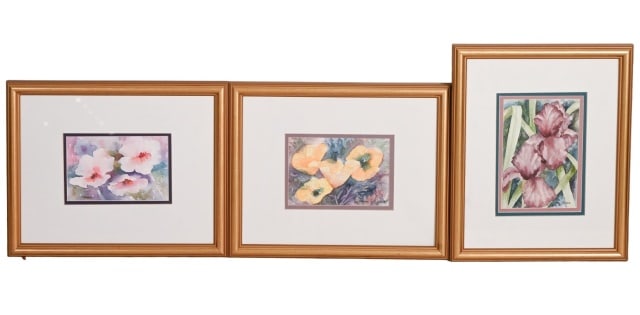 3 Joann Signed Water Color Botanical Paintings (1 of 11)