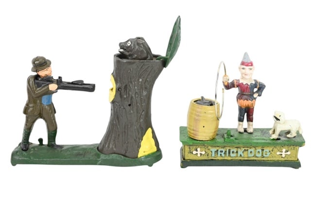 2 Vintage Cast Iron Toy Banks (1 of 8)